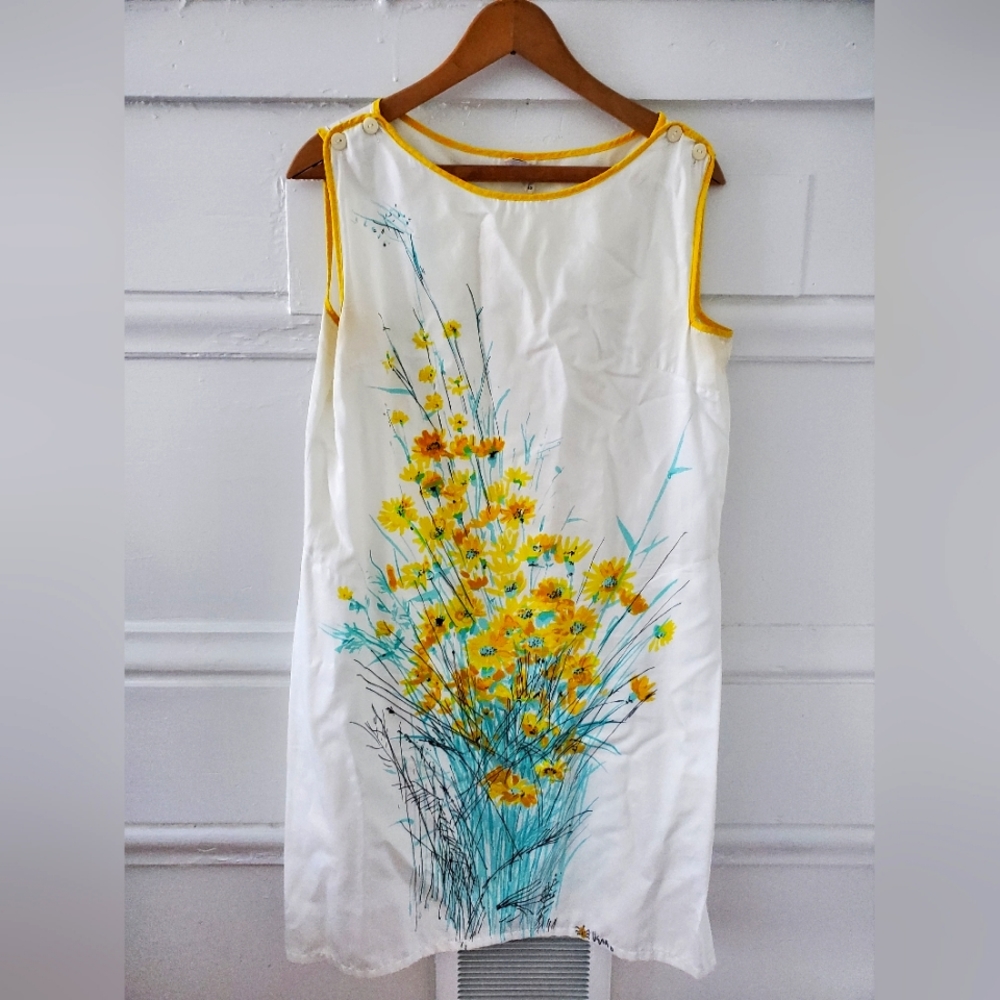 Vintage Vera Neumann 60s mod tiki floral summer dress